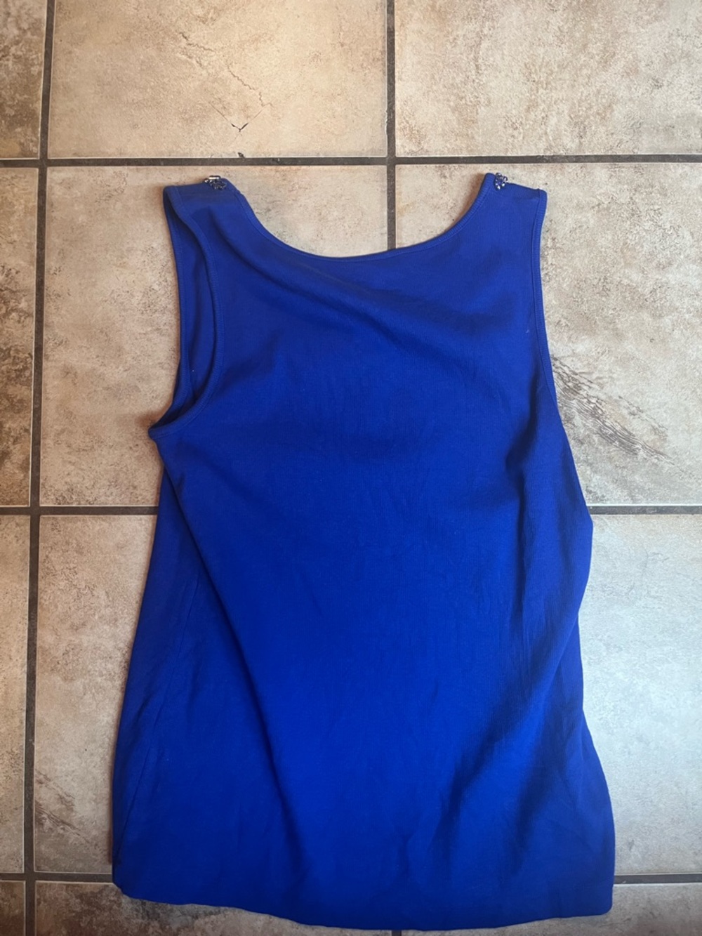 Chico's Beaded Scoop Neck Tank - Cobalt Blue - Picture 3 of 3